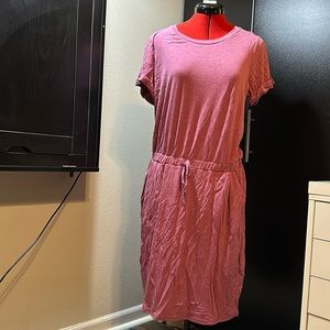 Mauve pocket shirt dress size large